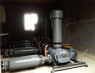 龙铁鲁式鼓风机养殖增氧应用